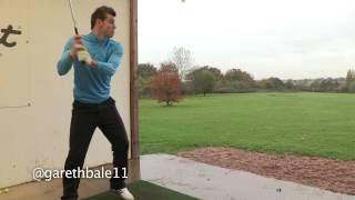 Gareth Bale does a golf trick shot [upl. by Dlawso]