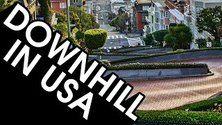 DOWNHILL SKATING IN LOMBARD STREET SAN FRANCISCO  USA [upl. by Bertine]