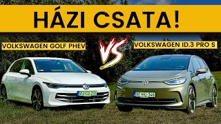 Volkswagen GOLF PHEV VS ID3 PRO S 2024 Házi csata A Volkswagennél DRIVEN Teszt [upl. by Carmina]