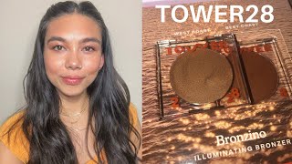 NEW TOWER 28 BRONZER  Bronzino Review Swatch amp Demo on Eyes Lips and Cheeks [upl. by Buffo]