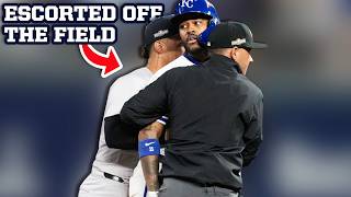 Benches clear during Yankees and Royals playoff game a breakdown [upl. by Kenny]