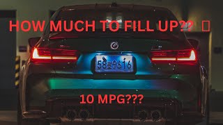 G80 M3 Xdrive cost to fill up  MPGs [upl. by Nalim828]