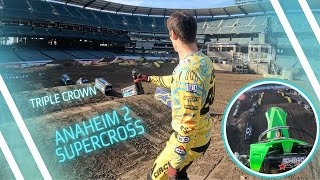 Anaheim 2 Supercross  Triple Crown  450 Race Vlog [upl. by Einttirb192]