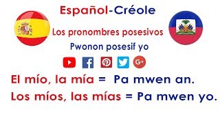 Pwonon posesif yo an kreyòl  Los pronombres posesivos en criollo  EspañolCréole [upl. by Darach]