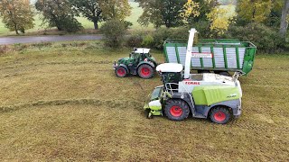 CLASS JAGUAR 940 beim Gras häckseln  Abfahrer FENDT 828 amp FENDT 724  4K [upl. by Acile]