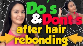 DOs and DONTs AFTER HAIR REBONDING  HOW TO TAKE CARE OF YOUR HAIR AFTER REBONDING [upl. by Eade]