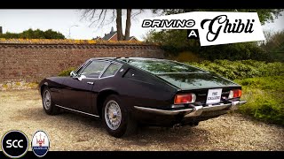 MASERATI GHIBLI 49 SS Super Sport 1972  Test drive in top gear  V8 Engine sound  SCC TV [upl. by Anaehs]