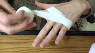 Finger bandaging for lymphedema compression [upl. by Lipson]