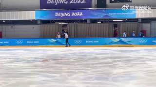 yuzuru hanyu  practice gala olympic 2022 parisienne walkway part 2 [upl. by Lyris]