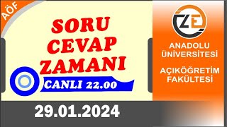 AÖF 29 01 2024 Canlı  Final Sonuçları Açıklanmadı  Bahar Dönemine 3 Gün Kaldı [upl. by Nos]