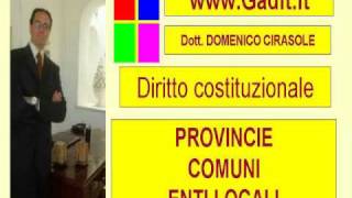 VIDEO LEZIONI DIRITTO COSTITUZIONALE PROVINCIE COMUNI ENTI TERRITORIALI [upl. by Notpmah185]