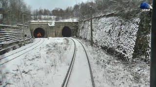 Train Backview SimeriaCălan BăiSubcetatePetroșani IR1824 DevaBucurești Nord  18 February 2021 [upl. by Masson151]