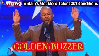 Lifford Shillingford GOLDEN BUZZER sings “Long Time Coming” Auditions Britains Got Talent 2018 BGT [upl. by Werdnaed]