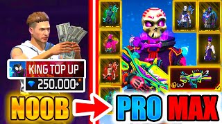 250000💎DIAMONDS🔥ULTIMATE top up😱watch how many skins I got Free Fire 3 [upl. by Eversole]