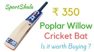 CHEAP CRICKET BAT  Poplar Willow for ₹350  BUY or NOT  SportShala Hindi [upl. by Ube]