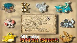 Miscrits Back  Sunfall Shores All Location Rare  Epic Exotic [upl. by Esiouqrut]