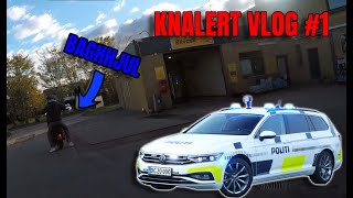 Vælter foran politiet og baghjul på tankstation  Knallert vlog 1 [upl. by Cornell541]