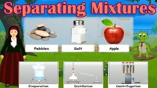 Separating Mixtures Different Methods Distillation Evaporation amp Centrifugation Lesson for Kids [upl. by Demetri]