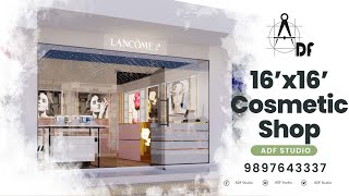 16x16 Small Cosmetic Shop Interior Design  Beauty Product Shop  ADF Studio [upl. by Gadmon]