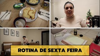 ROTINA DE SEXTA FEIRA CASA A AREJAR CAMA FEITA FOLHADOS DE SALSICHA E LISTA DE COMPRAS DA SEMANA [upl. by Arbed]