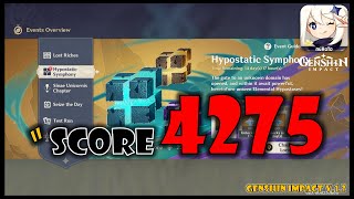 GG Easy EXPERT challenge Coop Hypostatic Symphony Score 4275 Genshin Impact [upl. by Seward]