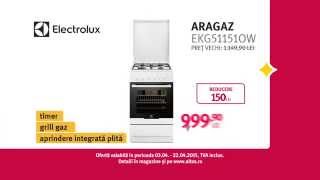 Reclamă ALTEX aragaz Electrolux aprilie 2015 [upl. by Orrocos]