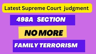 498A Supreme Court latest Judgment 2024 [upl. by Josie]