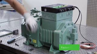 How to mount the BITZER IQ MODULE on reciprocating compressors [upl. by Enohpets]