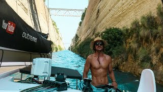 Our Journey through the Famous Corinth Canal Sailing La Vagabonde Ep 118 [upl. by Etnom950]