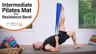 Intermediate Pilates Mat Workout with Resistance Band  15 Minutes [upl. by Ahseuqram]