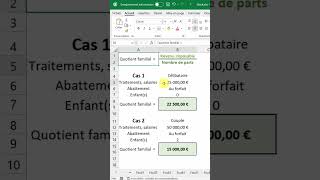 Calculer le quotient familial excel impotsdeclaration2023 impots [upl. by Nivac]