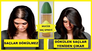 TEK MALZEME İLE MUCİZE SAÇ SPREYİ SAÇ DÖKÜLMESİ BİTER DÖKÜLEN SAÇLARI YENİDEN ÇIKARAN TARİF [upl. by Atrebor]