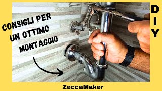 Come Montare il SIFONE del LAVABO TUTORIAL Idraulica FAI DA TE [upl. by Eetnod]