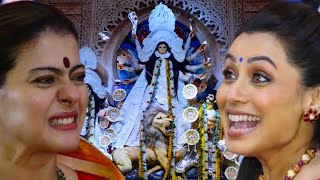 Kajol And Rani Mukherjee At North Bombay Sarbojanin Durga Puja 2024 [upl. by Issirk788]