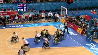 Highlights of Mens Wheelchair Basketball Final  Beijing 2008 Paralympic Games [upl. by Salkcin]