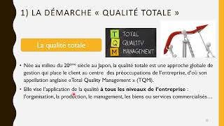 Management Des Organisations CHAPITRE 7  LA QUALITE TOTALE 12 [upl. by Levin831]