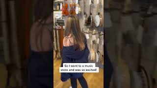 When ROCKER GIRL walks into a MUSIC STORE 👀 shorts [upl. by Hecht258]