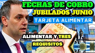 🛑Todas las Fechas de Cobro de Junio con Tarjeta Alimentar y 3 Requisitos de Aguinaldo para Jubilados [upl. by Loughlin191]