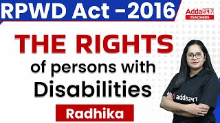 RPWD Act 2016 In Hindi  Rights of Persons with Disabilities Act 2016 [upl. by Therese330]