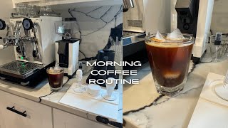 Morning Coffee Routine  ASMR  Profitec Pro 400  Iced Americano  Iced Coffee [upl. by Tihom]