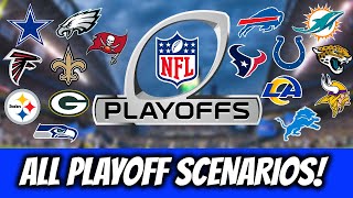 NFL Week 18 Playoff Picture  ALL Scenarios [upl. by Doehne]