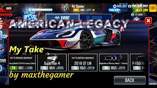 CSR 2  CSR Racing 2 American Legacy My Take [upl. by Aleak]