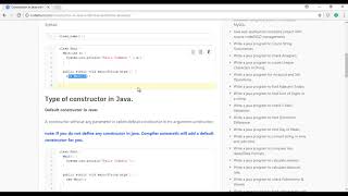 Constructor in java with interview questions and answers [upl. by Tace593]