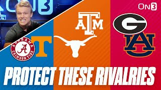 PROTECT These SEC Football Rivalries   Georgia vs Auburn Tennessee vs Alabama Texas vs Texas AampM [upl. by Vickie]