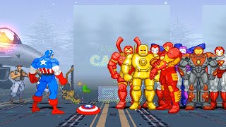 CAPTAIN AMERICA vs IRON MAN  High Level Awesome Fight [upl. by Cristiano299]