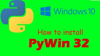 How to install pywin32 on windows 1011 working 2022 [upl. by Yanad]