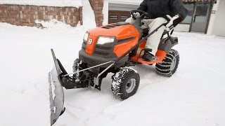 Husqvarna tractors  how to attach snow blade [upl. by Ansel]