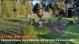 STIHL RM 655 VS Petrol Lawnmower  Long Video [upl. by Mackintosh162]