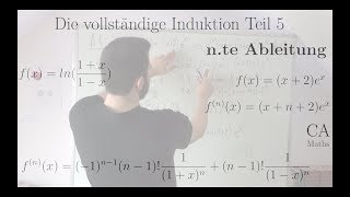 Vollständige Induktion  nte Ableitungen Aufgaben mit Lösungen [upl. by Buote269]