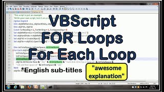 VBScript For Loop Example  VBScript For Each breakVBScriptFor LoopVBScript BasicsUsing VBScript [upl. by Merci]